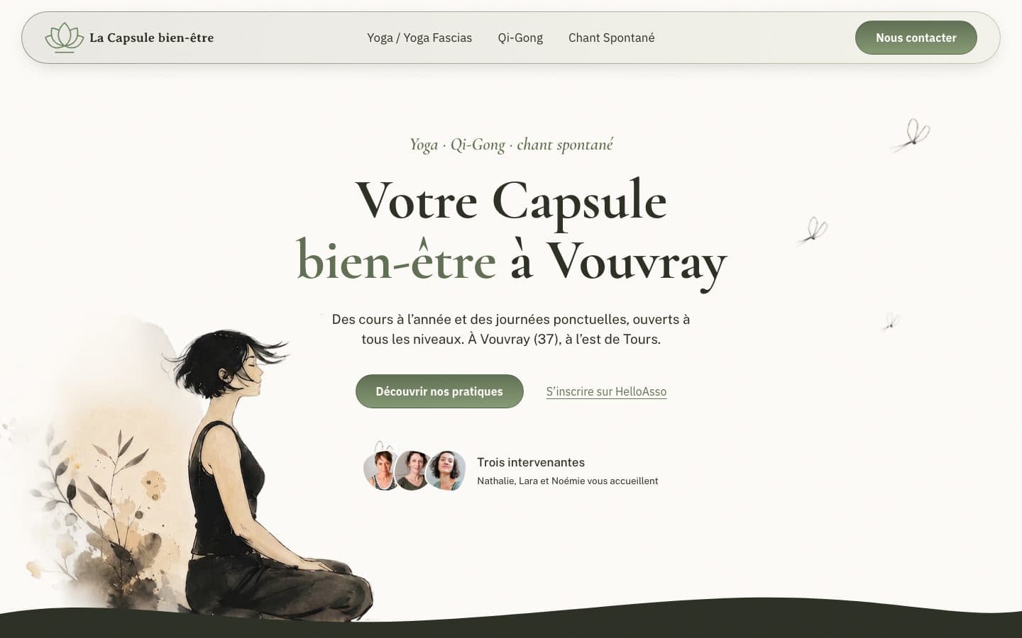 Aperçu du projet La Capsule bien-être (site vitrine) conçu par Line'up